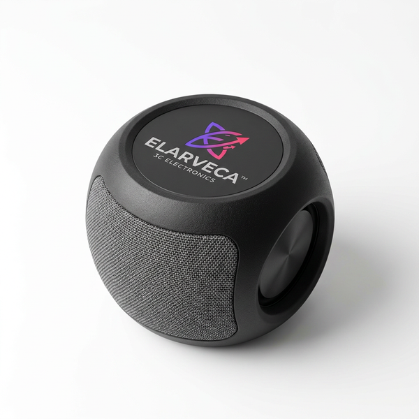 Elarveca™ Sonora Cube Portable Bluetooth Speaker – High-Resolution Audio, Full-Range Driver, Dual Passive Radiators & Compact Deep-Bass Design