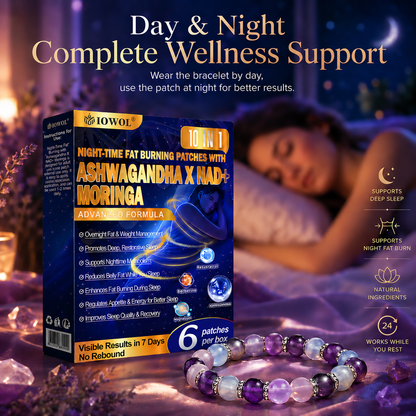 IOWOL® NIGHT-TIME FAT BURNING PATCHES! ZERO PILLS & ZERO WASTE & ZERO STRUGGLE & 100% RESULTS.