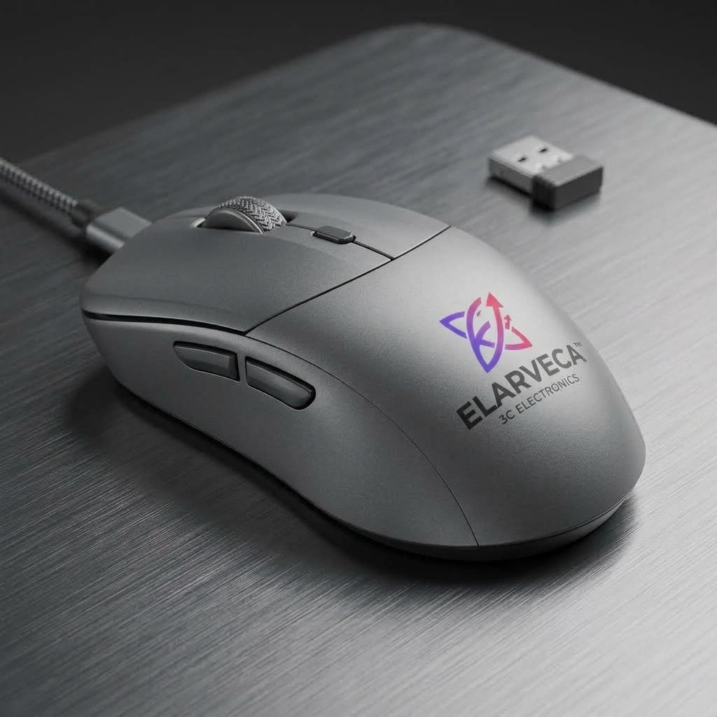 Elarveca™ VectorShift Dual-Mode Wireless Gaming Mouse – Precision Gaming Sensor, 2.4GHz & Bluetooth Connectivity, Ergonomic Comfort Grip & Responsive Multi-Device Control
