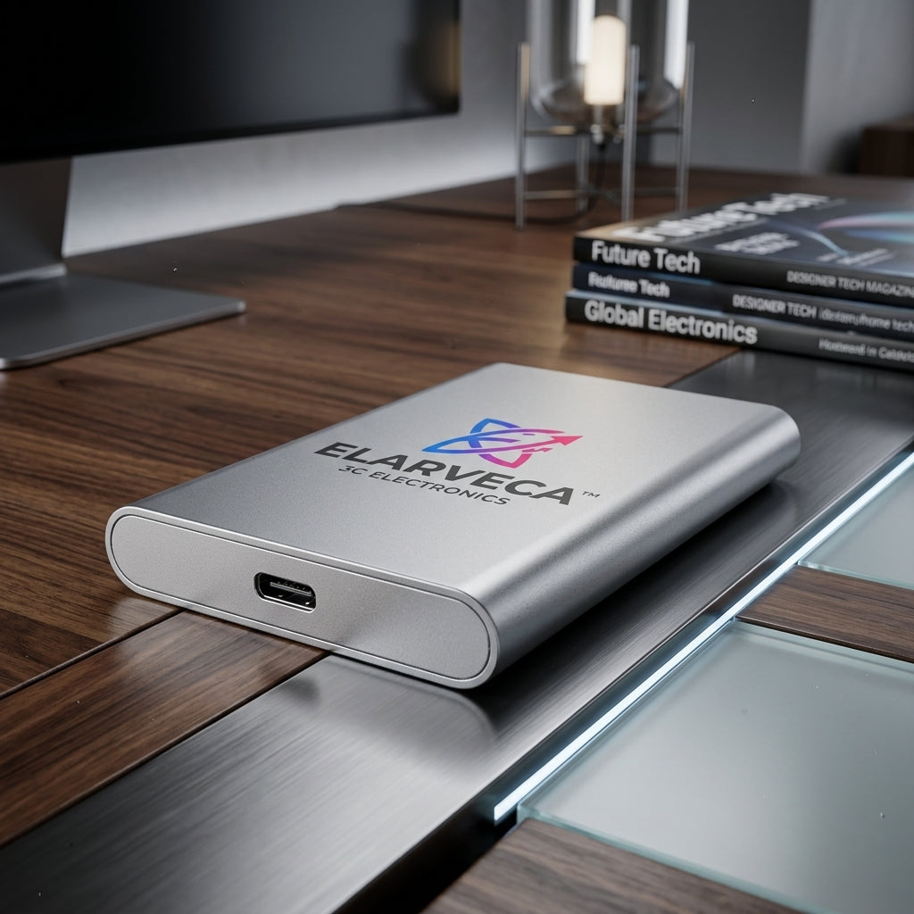 Elarveca™ VaultFlex Portable USB-C Data Drive – High-Speed External Storage Companion with Aluminum Body, Premium Control Chipset & Universal Device Compatibility