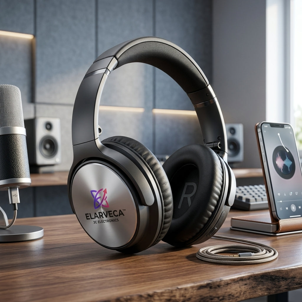 Elarveca™ AeroTune Over-Ear Headphones – Immersive Audio, Plush Memory Foam Comfort & Everyday Premium Listening