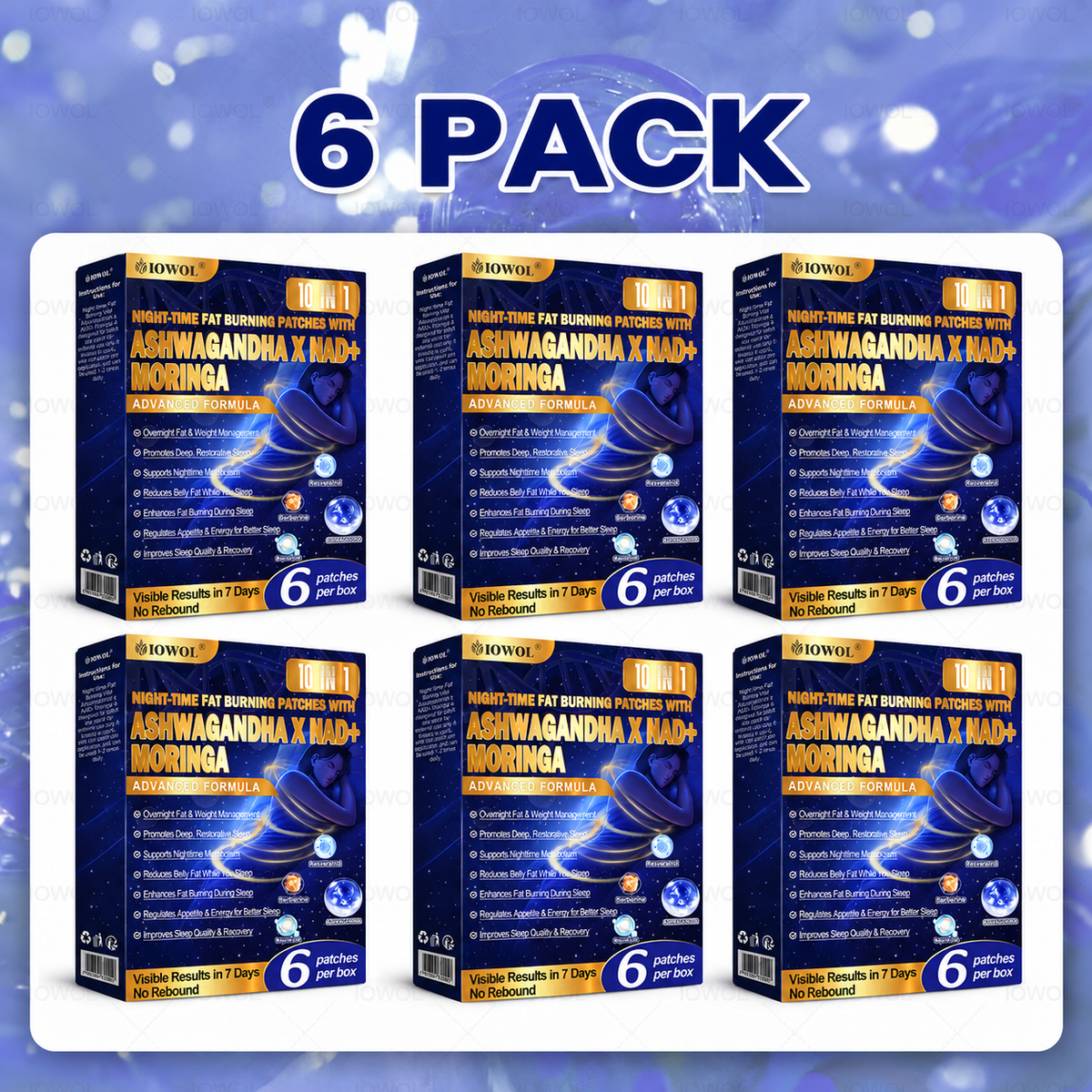 IOWOL® NIGHT-TIME FAT BURNING PATCHES! ZERO PILLS & ZERO WASTE & ZERO STRUGGLE & 100% RESULTS.