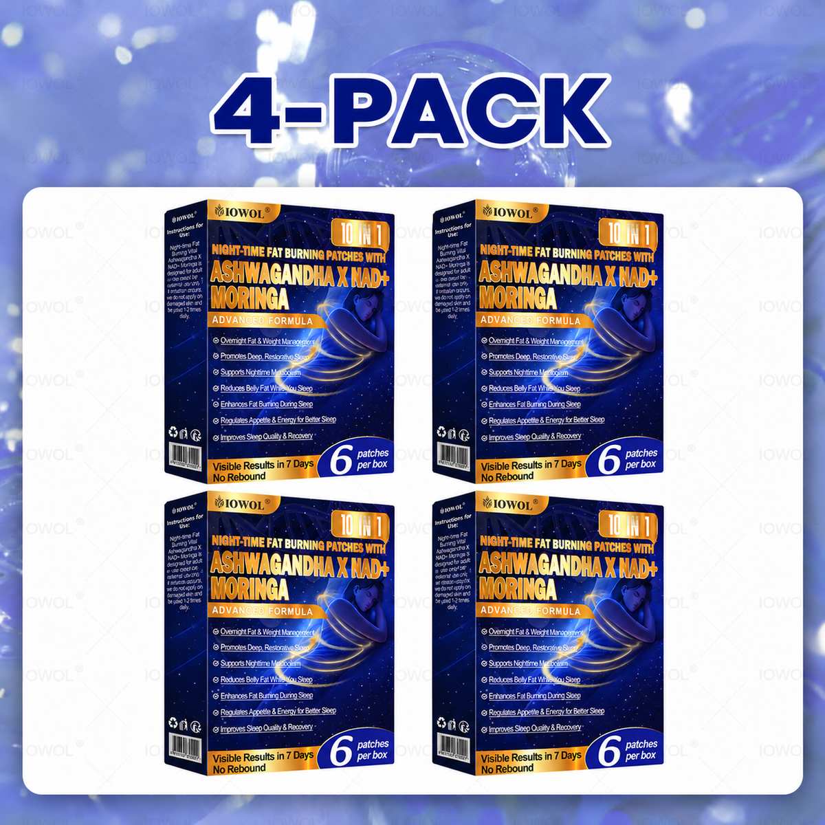 IOWOL® NIGHT-TIME FAT BURNING PATCHES! ZERO PILLS & ZERO WASTE & ZERO STRUGGLE & 100% RESULTS.