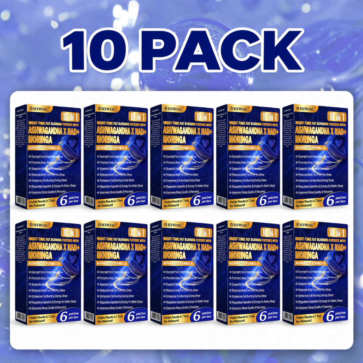 IOWOL® NIGHT-TIME FAT BURNING PATCHES! ZERO PILLS & ZERO WASTE & ZERO STRUGGLE & 100% RESULTS.